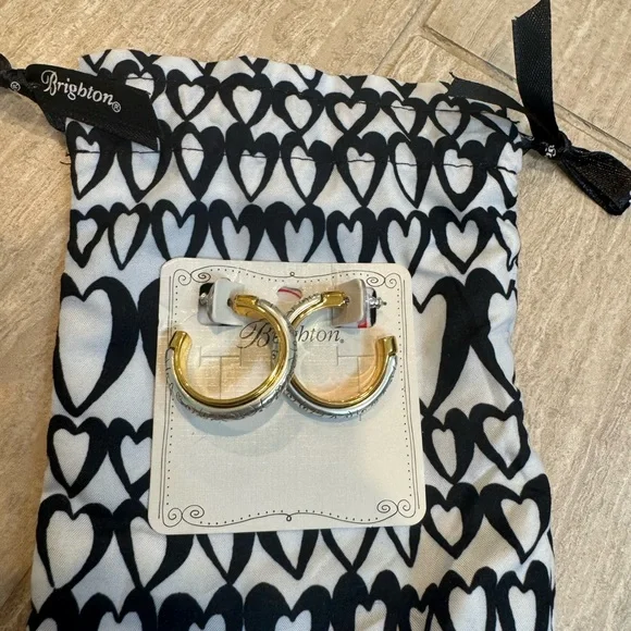 Brighton Venezia Two-Tone Hoop Earrings - Picture 2 of 5